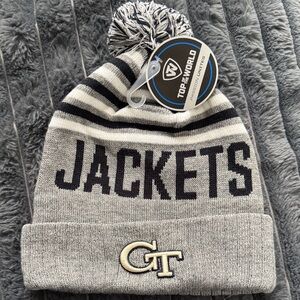 Top of the World Georgia Tech Gray and Black Beanie